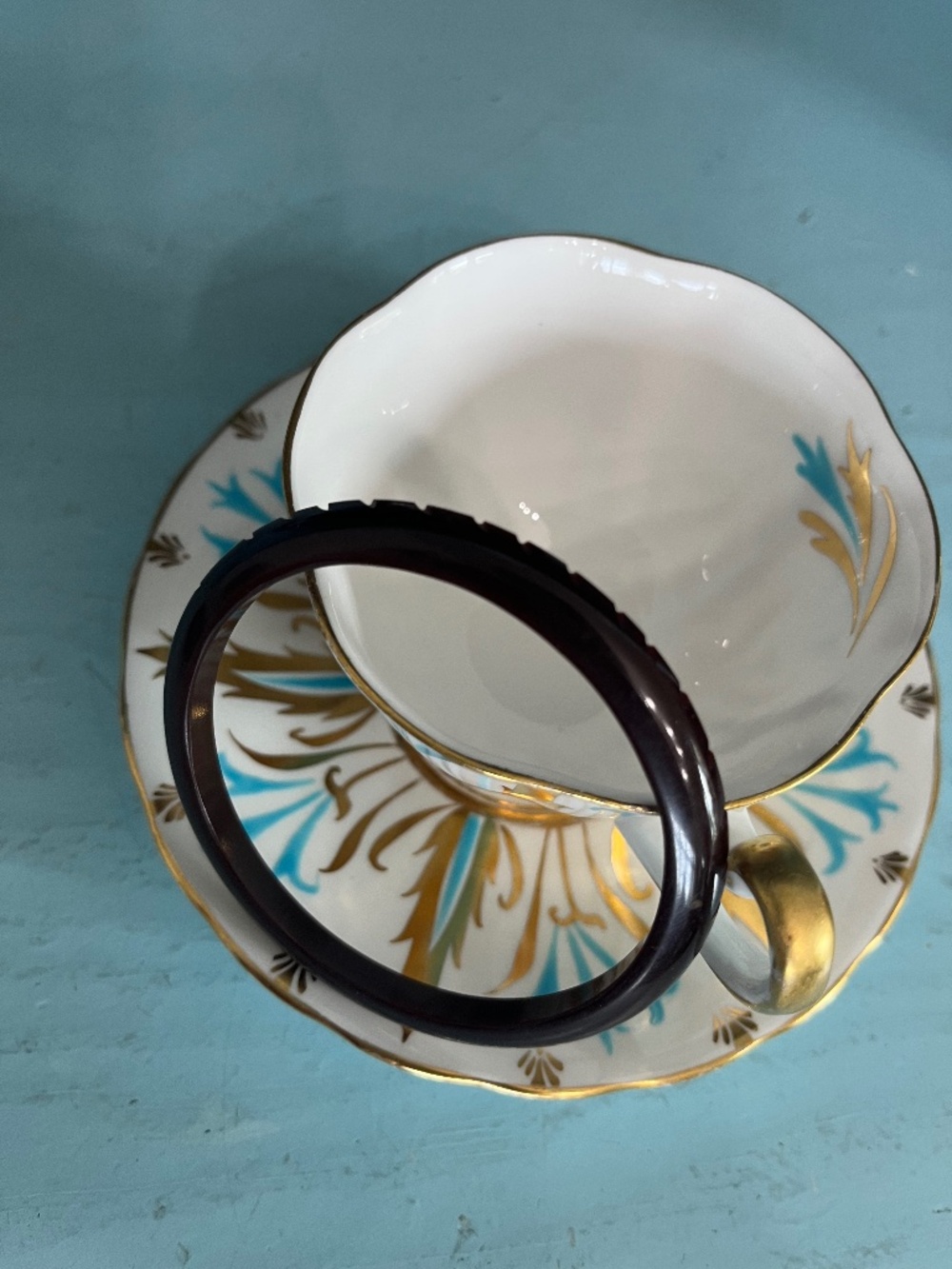 Dark Chocolate Brown Bakelite Spacer Bangle
